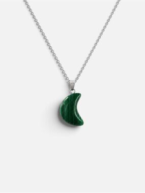MALACHITE MOON NECKLACE